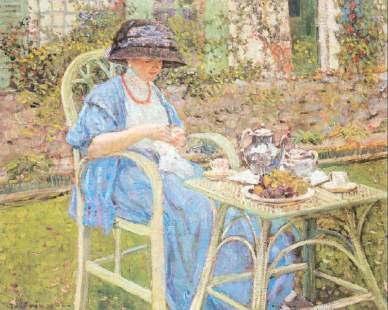 Breakfast in the Garden, Frieseke, Frederick Carl